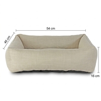 Lit pour chien en lin orthopédique, lavable, avec housse amovible, matelas respirant, prix d'usine, neuf
