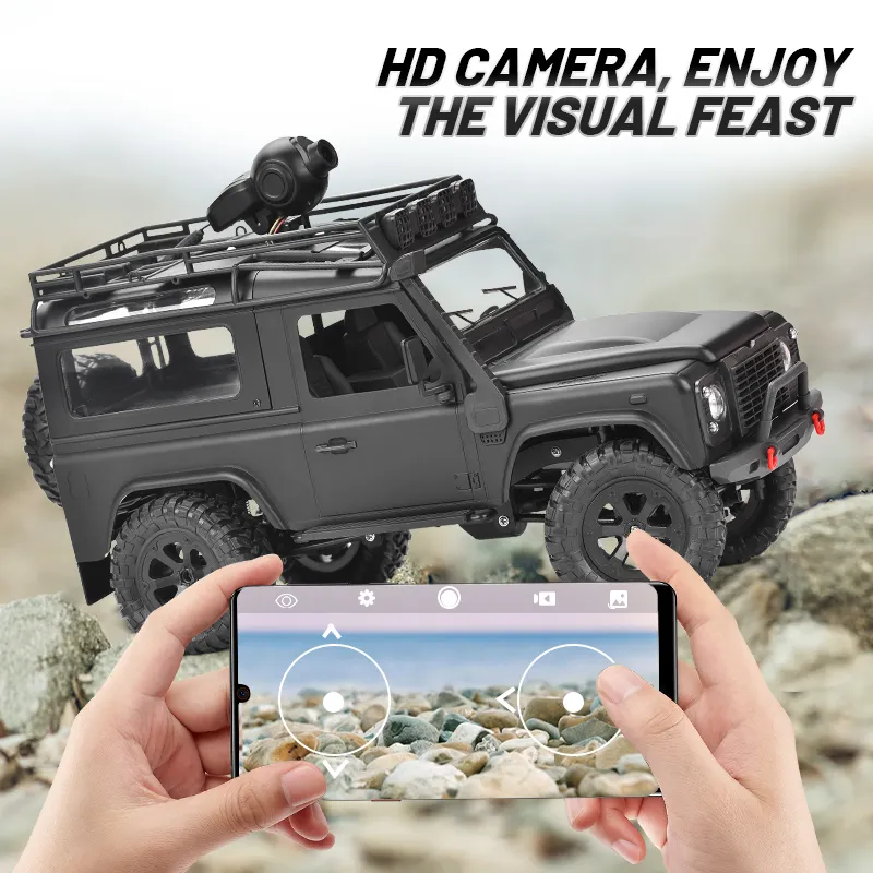 YUSUF FY003-5A 1:12 पूर्ण आकार RC CAR 2.4G 4X4 क्लाइंबिंग ऑफ-रोड रिमोट कंट्रोल कार खिलौना कैमरे के साथ