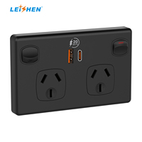 Prise double australienne homologuée SAA avec chargeur USB A&C 20W