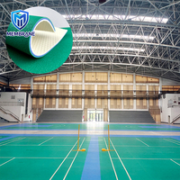Suelo Deportivo de PVC de Segunda Generación con Superficie de Arena Gruesa, Superficie de Arena Cristalina para Interiores, Cancha Deportiva Multiusos para Bádminton, Gimnasio