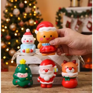 Nouveau jouet souple en mousse PU/EVA de Noël, Père Noël, Bonhomme de neige, jouet anti-stress à rebond lent, dessin animé unisexe - Product Image 4