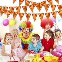 Guirlande de fanions en papier sur le thème du cirque de clowns, décoration de fête d'anniversaire, bannière suspendue