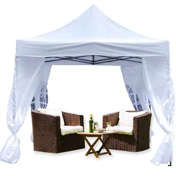 Pop Up Stretch Tendas Canopy House Acampamento Dobrável Mosquito Wedding Trade Show Gazebo Tenda Com Lados e Janela