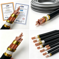 Cable Compuesto Multiconductor Blindado para Minería de Carbón, Cable de Señal Blindado con Metal Corrugado, Revestimiento Exterior de PVC Rojo, Cable de Minería 1*0.5
