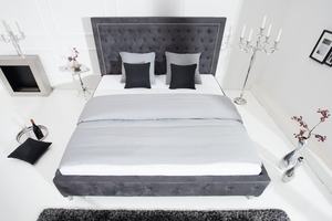 Dormitorio Cama de diseño de lujo moderno <span class=keywords><strong>con</strong></span> cabecero de mechones Alas <span class=keywords><strong>con</strong></span> <span class=keywords><strong>tachuelas</strong></span> Cama King <span class=keywords><strong>con</strong></span> marco de madera tapizado de terciopelo - Product Image 6