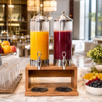 Distributeur de boissons en bois de luxe pour hôtels, banquets, buffets et traiteurs, avec robinet, distributeur de jus commercial