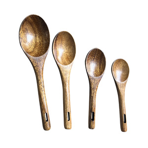 Acacia Wood <b>Measuring</b> Spoons Set 4 Pcs Eco Friendly Kitchen Cooking <b>Tools</b> For Baking And Coffee - Product Image 5