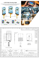 Layar Panel LCD IPS Kecil 2.8 inci TFT LCM QVGA 240x320 14 pin RTP Resistive Touch ST7789V
