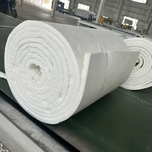 Manta de fibra cerámica 1260 1430c, 100mm de espesor, aislamiento impermeable de alta densidad, manta de cerámica de silicato de aluminio