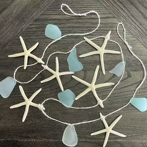 Guirnalda de Conchas Marinas Azules y Verdes Hechas a Mano de 78.7 Pulgadas, Decoración de Pared con Estrellas de Mar, Cinta para Árbol de Navidad, Regalo de Cumpleaños - Product Image 2