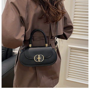 <span class=keywords><strong>Bolso</strong></span> de Mano Moderno Estilo Preppy |   <span class=keywords><strong>Bolso</strong></span> <span class=keywords><strong>Bandolera</strong></span> Retro de Color Contrastante con Cierre <span class=keywords><strong>Dorado</strong></span>, Asa Superior y Correa para el Hombro para Uso Diario - Product Image 5