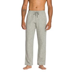 Pantalones de Lino y Algodón 100% para Hombre, Corte Holgado Informal con Cintura Elástica, Tipo Cintura Media, Ligeros, Servicio OEM Disponible - Product Image 4