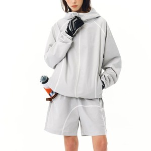 Shorts de <span class=keywords><strong>sport</strong></span> légers et décontractés en coton satiné Hasselblad pour l'extérieur, taille élastique, 100 % coton, style couple, pour l'été - Product Image 4