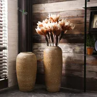 Декоративная глиняная Керамическая антикварная большая напольная ваза в стиле ретро для дома на ферме