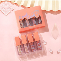 Boîte d'emballage personnalisée en gros pour kit cosmétique et rouge à lèvres, avec fenêtre transparente, écologique et de petite taille