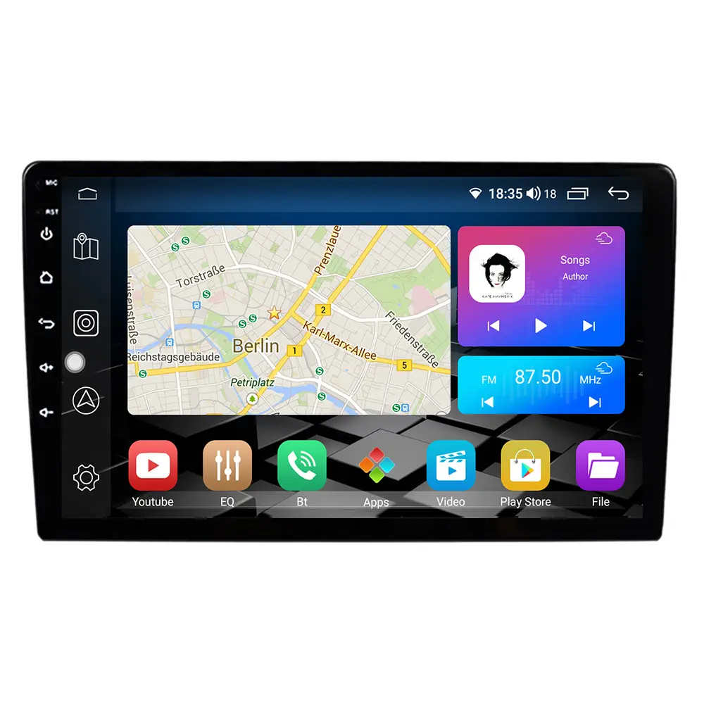 LEHX 8Core QLED 2 Din Android 12, pemutar Video multimedia Radio mobil untuk Unit kepala pemutar mobil Stereo autoraido gps DVD