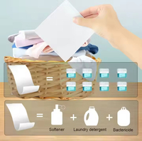 Feuilles de lessive jetables écologiques à haute mousse et douceur, prix d'usine, vente en gros, pour vêtements - Idéales pour les voyages