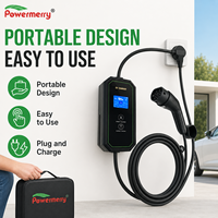 Nouvelle station de recharge portable pour véhicules électriques 3,5 kW 16A Type 2 230V AC IP67 certifiée CE avec protection contre les fuites, prise personnalisée UE pour maison et garage