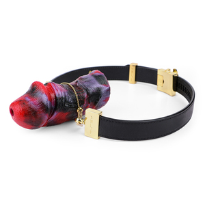 FAAk peluche tirer harnais en cuir véritable prise orale pour femmes bouche ouverte bouchon Bondage contraintes Silicone bouche Gag - Product Image 3