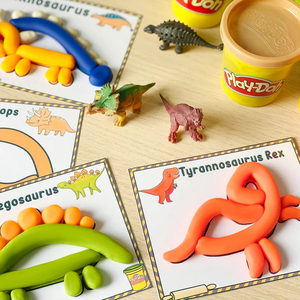 2026 Tapete de Actividades de Plastilina con Tarjetas de Aprendizaje de Dinosaurios Súper Suaves y No Tóxicas para Niños, Juguetes Sensoriales de Aprendizaje Temprano - Product Image 5