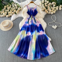 Robe longue décontractée à imprimé floral sans manches pour femmes WIWT, robe élégante pour les vacances, les soirées, les occasions spéciales, robe maxi pour tous les jours