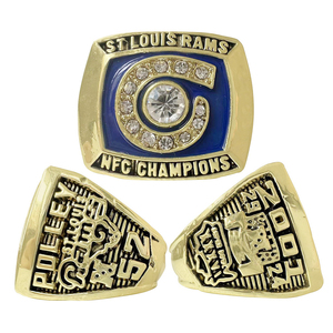 Anillo de Campeonato de <span class=keywords><strong>los</strong></span> Angeles Rams 2021 - Joyería de Fútbol Americano - Anillo de Hombre con Piedras Preciosas - Joyería de Aleación a Precio Accesible - Product Image 6