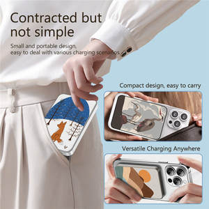 Tam renkli baskı tasarım telefon manyetik kablosuz şarj güç bankası yeni yıl noel yenilik lüks hediyeler için <span class=keywords><strong>DIY</strong></span> kadınlar - Product Image 6