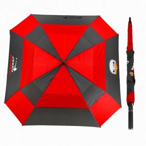 Wholesale 68-Inch Luxury Golf <b>Umbrella</b> Custom Logo <b>Large</b> Windproof Red Heavy Duty Branded Custom Promotional Auto Open Full - Product Image 4