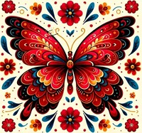 LS Custom Printed Canvas Painting Butterfly Full Resin Round Drill 5D Diamond Painting Kit avec AB Fairy Beads Gem DIY Fun