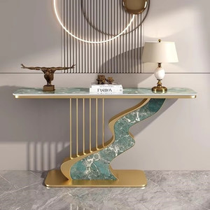 Luxury Modern Rock Board Entrance <b>Console</b> <b>Table</b> Minimal Creative Wall Decor End <b>Table</b> for Living Room Villa Hotel - Product Image 6