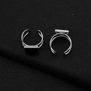 Hot Selling Simple Vintage Design Stainless Steel Geometric <b>Ring</b> Fashionable Men's <b>Adjustable</b> <b>Rings</b> Fashion Jewelry Wholesale - Product Image 3