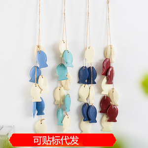 Mediterranean Style Wooden Fish <b>Wall</b> <b>Hanging</b> Multi Piece <b>Decor</b> Home Ornament - Product Image 5