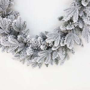Guirlande de Noël 'enneigée' et collection de guirlandes vertes artificielles de 190 cm pour décoration murale intérieure - Product Image 5