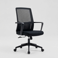 Chaise de bureau exécutive moderne de haute qualité, réglable, en maille noire, pivotante, confortable, pour la maison, le bureau, l'école, l'hôpital, le personnel