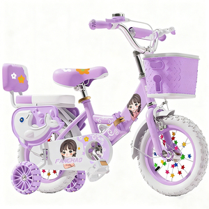Vélo pour enfants de 16 pouces / Vélo pour enfants de 3 à 5 ans / Vélo rose pour enfants avec siège bébé pour filles - Product Image 3