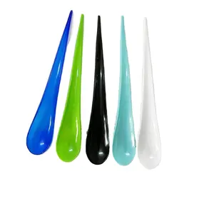 Sıcak satış uzun saplı plastik tatlı kaşık dondurma kaşık mavi Modern kaşık plastik