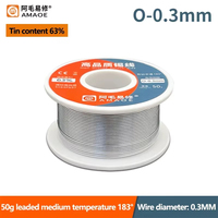 Fil à souder AMAOE à âme de colophane 55g, haute pureté Sn63% Pb37%, point de fusion 183°C, pour soudure de téléphones mobiles 0.3/0.4/0.5/0.8mm
