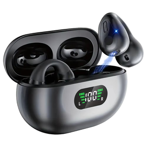 Q80 Mở Tai Clip Thoải Mái LED Tiếng Ồn Hủy Bỏ Komfort Ohrclip Kopfhorer Tai Nghe Tai Nghe Không Dây <span class=keywords><strong>Bluetooth</strong></span> Tai Nghe - Product Image 2