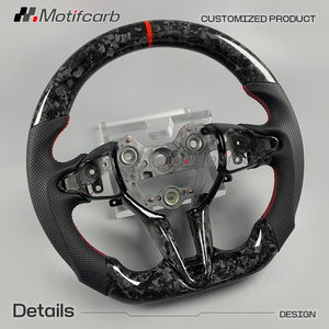 Volant en fibre de carbone forgé sur mesure avec poignées en cuir perforé pour Hyundai Elantra N, i30N, i20N, N-line, Kona N 2018-2026 - Product Image 3