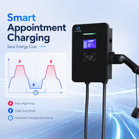 Borne de recharge murale intelligente 11 kW pour VE avec liaison photovoltaïque - Certifiée TUV, prise Type 2, contrôle RFID et via application, équilibrage dynamique de la charge pour la maison