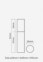 Tube de gloss à lèvres rond personnalisé, en plastique épais, coloré, vide, pour rouge à lèvres liquide, marque privée