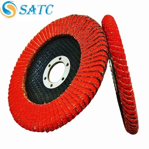 Disco de Láminas Cerámicas Curvas de 5 Pulgadas, Grano 40-120, T27, Cerámica Roja y Aluminio para Pulir Acero Inoxidable y Metal, Suministro al por Mayor OEM - Product Image 1