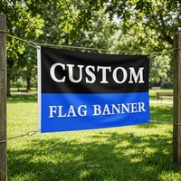 Drapeau personnalisé de haute qualité 3x5 pieds, imprimé numériquement recto-verso, en polyester, pour la publicité extérieure et la décoration promotionnelle