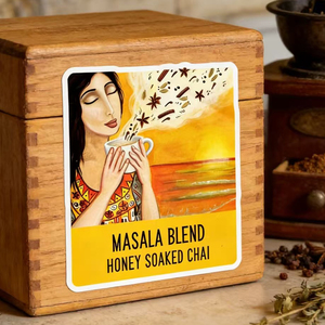 Etiqueta adhesiva transparente personalizada al por mayor para caja con sello, impresión UV, para envasado de té y mezclas de especias (Masala) - Product Image 2