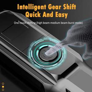 Lampe torche tactique portable en gros avec LED télescopique ultra-lumineuse, rechargeable par USB, étanche IP54, en matériau ABS, pour le camping - Product Image 2