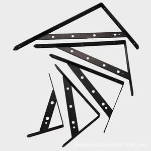 Gulixn Triangular <b>Bracket</b> 5 Mm Thick <b>Black</b> Wall Mount <b>Shelf</b> Support Heavy Duty Hardware Accessory - Product Image 3