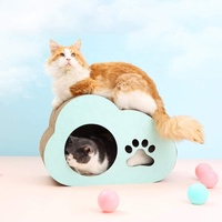 Griffoir et Maisonnette Moderne pour Chat avec Tapis à Griffer – Mobilier pour Chat 1 Ensemble