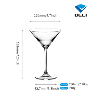 Verres à vin à pied long en cristal sans plomb, qualité supérieure, 230 ml (7,78 oz), pour vin <span class=keywords><strong>rouge</strong></span> et <span class=keywords><strong>blanc</strong></span> <span class=keywords><strong>Martini</strong></span> - Product Image 6