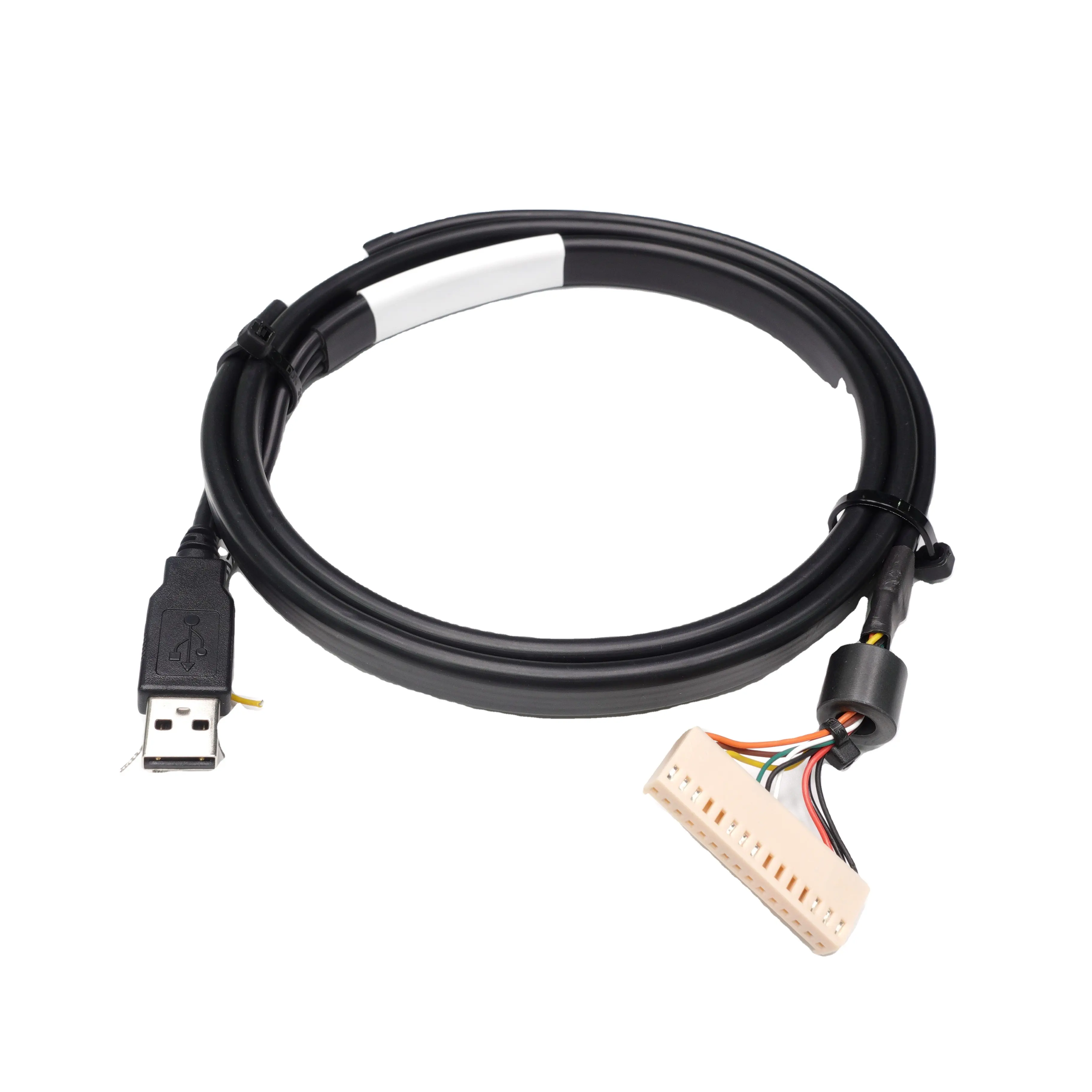 Kabel data hitam USB kustom kualitas tinggi untuk perubahan Data