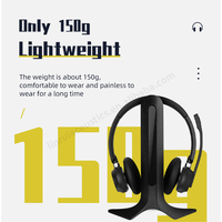 QCC3034 Headset Lalu Lintas Hitam Telepon Nirkabel Ketepatan Tinggi Headset Pusat Panggilan Tahan Air IPX-4 Kapasitas Baterai 400MAh